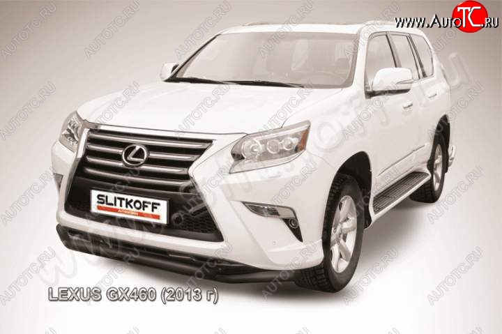 15 949 р. Защита переднего бампера из труб d57 Slitkoff (двойная)  Lexus GX460  J150 (2013-2022) 1-ый рестайлинг, 2-ой рестайлинг (Цвет: серебристый)  с доставкой в г. Таганрог