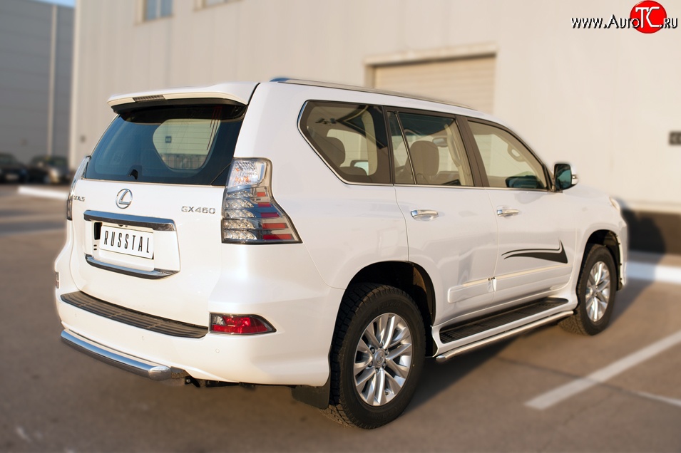 17 999 р. Защита заднего бампера (Ø76 мм, нержавейка) SLITKOFF  Lexus GX460  J150 (2013-2022) 1-ый рестайлинг, 2-ой рестайлинг  с доставкой в г. Таганрог