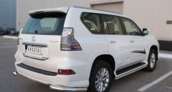 17 599 р. Защита заднего бампера (Ø76 мм уголки, нержавейка) SLITKOFF  Lexus GX460  J150 (2013-2022) 1-ый рестайлинг, 2-ой рестайлинг  с доставкой в г. Таганрог. Увеличить фотографию 1