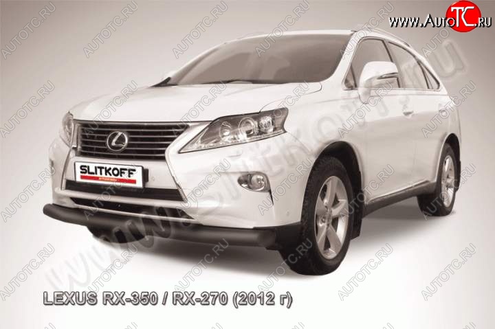 14 999 р. Защита переднего бампера из трубы d76 Slitkoff (дуга)  Lexus RX  270 - RX350  AL10 (Цвет: серебристый)  с доставкой в г. Таганрог