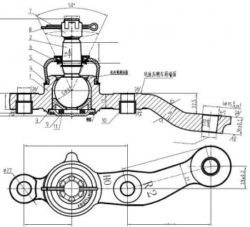 1 479 р. Шаровая опора передняя правая SAT  Lexus GS300  S160 (1997-2001), Toyota Aristo  S160 (1997-2001)  с доставкой в г. Таганрог. Увеличить фотографию 1