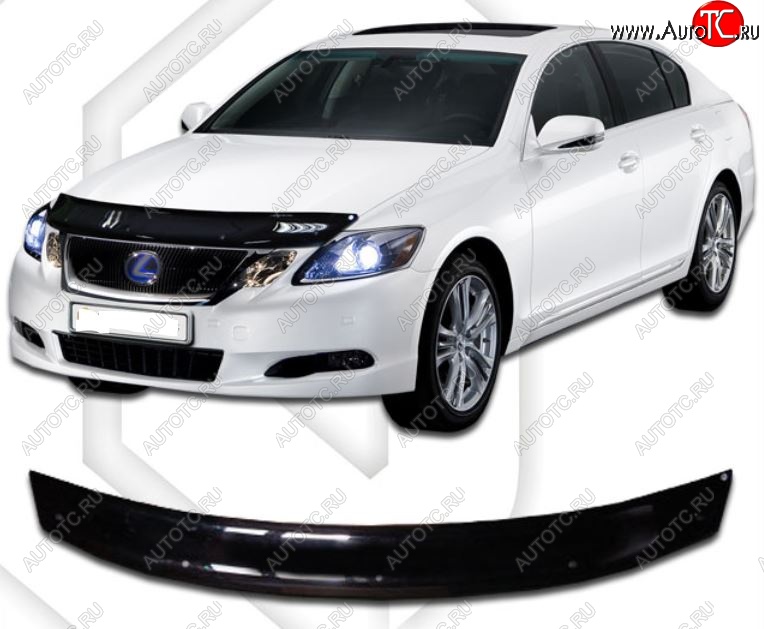 1 999 р. Дефлектор капота CA-Plastiс  Lexus GS300  S190 (2005-2006) дорестайлинг (Classic черный, Без надписи)  с доставкой в г. Таганрог