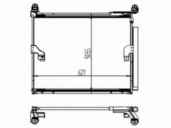 8 599 р. Радиатор кондиционера SAT  Lexus GX460  J150 (2009-2013), Toyota 4Runner  N280 (2009-2013), Toyota Land Cruiser Prado  J150 (2009-2013)  с доставкой в г. Таганрог. Увеличить фотографию 1