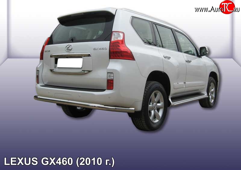 22 649 р. Защита заднего бампера из трубы диаметром 76 мм Slitkoff Lexus GX460 J150 дорестайлинг (2009-2013) (Нержавейка, Полированная)  с доставкой в г. Таганрог