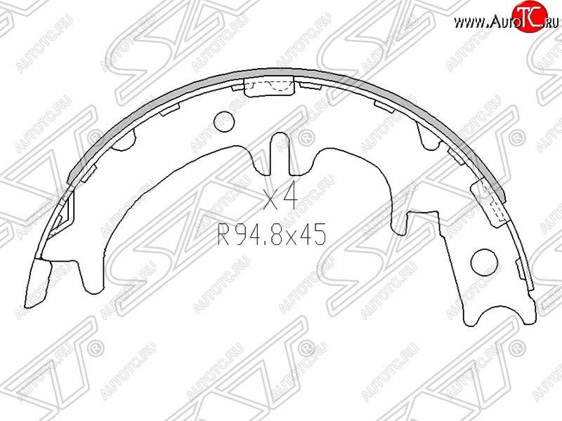 2 059 р. Колодки тормозные SAT (ручного тормоза) Lexus IS300 XE10 седан дорестайлинг (1998-2005)  с доставкой в г. Таганрог