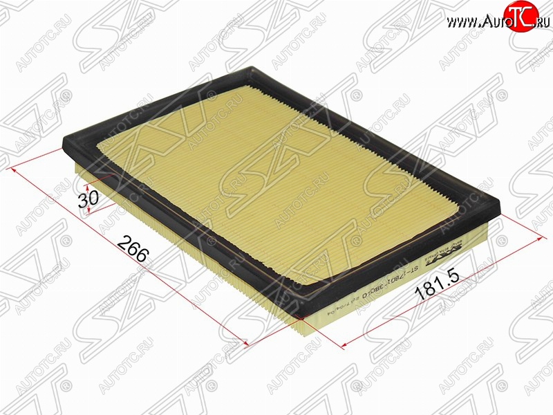 359 р. Фильтр воздушный двигателя SAT (266х181.5х30 mm)  Lexus LS460  XF40 (2006-2012), Lexus LS600HL  XF40 (2006-2009), Toyota Camry ( XV50,  XV55) (2011-2018)  с доставкой в г. Таганрог