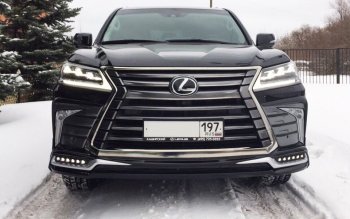 22 699 р. Накладка на передний бампер Автократ (без LED-оптики) Lexus LX450d J200 2-ой рестайлинг (2015-2022) (Неокрашенная)  с доставкой в г. Таганрог. Увеличить фотографию 10