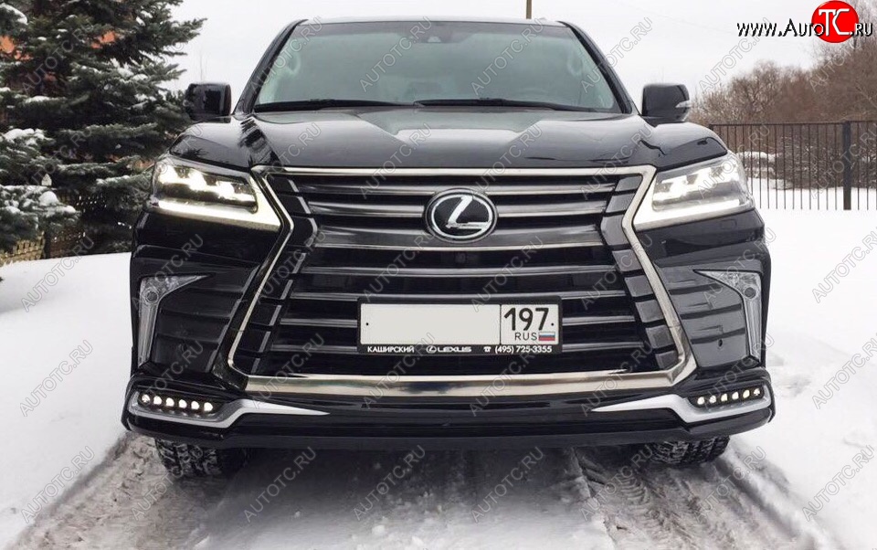 15 199 р. Дневные ходовые огни в накладку бампера Автократ Автократ Lexus LX570 J200 2-ой рестайлинг (2015-2022)  с доставкой в г. Таганрог