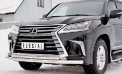 20 999 р. Защита переднего бампера (2 трубыØ63 и 42 мм, нержавейка) SLITKOFF Lexus LX450d J200 2-ой рестайлинг (2015-2022)  с доставкой в г. Таганрог. Увеличить фотографию 4