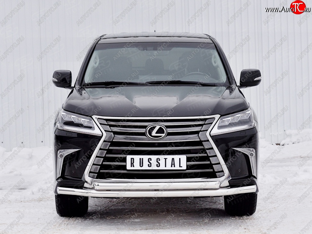 24 999 р. Защита переднего бампера (2 трубыØ63 мм, нержавейка) SLITKOFF Lexus LX450d J200 2-ой рестайлинг (2015-2022)  с доставкой в г. Таганрог