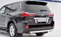 20 599 р. Защита заднего бампера (Ø76 мм, нержавейка, NOT F-SPORT/HERITAGE) SLITKOFF Lexus LX570 J200 2-ой рестайлинг (2015-2022)  с доставкой в г. Таганрог. Увеличить фотографию 4