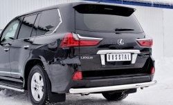 21 449 р. Защита заднего бампера (Ø76 мм, нержавейка) SLITKOFF Lexus LX450d J200 2-ой рестайлинг (2015-2022)  с доставкой в г. Таганрог. Увеличить фотографию 4