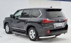 16 949 р. Защита заднего бампера (Ø76 мм уголки, нержавейка) SLITKOFF Lexus LX450d J200 2-ой рестайлинг (2015-2022)  с доставкой в г. Таганрог. Увеличить фотографию 2