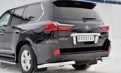 15 299 р. Защита заднего бампера (Ø76 мм уголки, нержавейка) SLITKOFF  Lexus LX450d  J200 (2015-2022) 2-ой рестайлинг  с доставкой в г. Таганрог. Увеличить фотографию 4