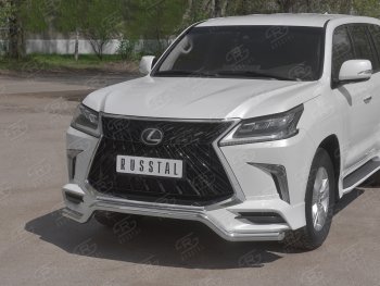 18 899 р. Защита переднего бампера (TRD Superior, волна, Ø 63 мм, нержавейка)  Lexus LX450d  J200 - LX570  J200  с доставкой в г. Таганрог. Увеличить фотографию 2