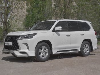 18 899 р. Защита переднего бампера (TRD Superior, волна, Ø 63 мм, нержавейка)  Lexus LX450d  J200 - LX570  J200  с доставкой в г. Таганрог. Увеличить фотографию 3