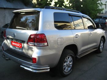 10 999 р. Защита заднего бампера WINBO (уголки, Ø76 и 38 мм, нержавейка) Toyota Land Cruiser 200 дорестайлинг (2007-2012)  с доставкой в г. Таганрог. Увеличить фотографию 5