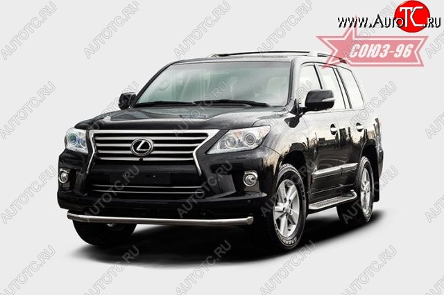 1 043 р. Защита переднего бампера труба d76 SOUZ_96 Lexus LX570 J200 1-ый рестайлинг (2012-2015)  с доставкой в г. Таганрог