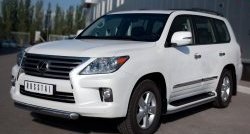 18 599 р. Одинарная защита переднего бампера диаметром 76 мм SLITKOFF  Lexus LX570  J200 (2012-2015) 1-ый рестайлинг  с доставкой в г. Таганрог. Увеличить фотографию 4