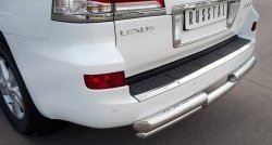 22 999 р. Защита заднего бампера (2 трубы Ø76 и 42 мм, нержавейка) SLITKOFF  Lexus LX570  J200 (2012-2015) 1-ый рестайлинг  с доставкой в г. Таганрог. Увеличить фотографию 2