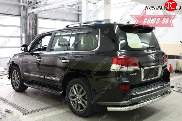 5 849 р. Защита заднего бампера Sport Souz-96 (d76) Lexus LX570 J200 1-ый рестайлинг (2012-2015)  с доставкой в г. Таганрог