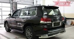 6 893 р. Двойная защита заднего бампера Souz-96 (d76/42)  Lexus LX570  J200 (2012-2015) 1-ый рестайлинг  с доставкой в г. Таганрог. Увеличить фотографию 1