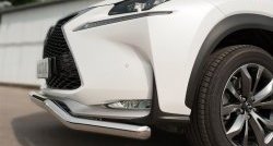 15 999 р. Защита переднего бампера (Ø63 мм волна, нержавейка, F-SPORT) SLITKOFF  Lexus NX200T  Z10 (2014-2017)  с доставкой в г. Таганрог. Увеличить фотографию 3