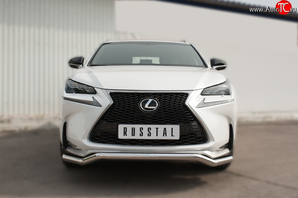 15 999 р. Защита переднего бампера (Ø63 мм волна, нержавейка, F-SPORT) SLITKOFF  Lexus NX200T  Z10 (2014-2017)  с доставкой в г. Таганрог