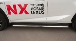 24 749 р. Широкая защита порогов F SPORT Russtal Lexus NX200T Z10 (2014-2017) (Текстура поверхности листа №1)  с доставкой в г. Таганрог. Увеличить фотографию 3