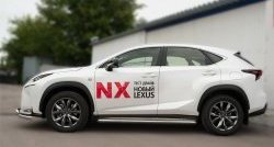 24 749 р. Широкая защита порогов F SPORT Russtal Lexus NX200T Z10 (2014-2017) (Текстура поверхности листа №1)  с доставкой в г. Таганрог. Увеличить фотографию 6