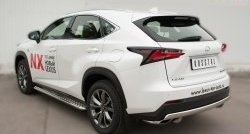 16 849 р. Защита заднего бампера (Ø75x42 мм, нержавейка, F-Sport) Russtal Lexus NX200T Z10 (2014-2017)  с доставкой в г. Таганрог. Увеличить фотографию 4