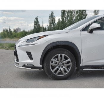 15 849 р. Защита переднего бампера (Ø42 мм, нержавейка) SLITKOFF  Lexus NX300h  Z10 (2014-2017) дорестайлинг  с доставкой в г. Таганрог. Увеличить фотографию 2