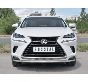 15 849 р. Защита переднего бампера (Ø42 мм, нержавейка) SLITKOFF  Lexus NX300h  Z10 (2014-2017) дорестайлинг  с доставкой в г. Таганрог. Увеличить фотографию 4