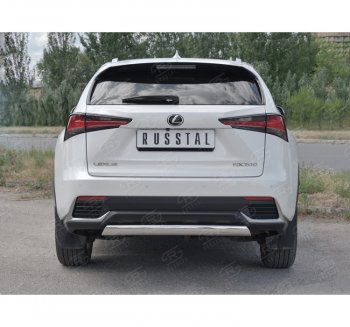 9 649 р. Защита заднего бампера (Ø75х42 мм, нержавейка) Russtal Lexus NX300h Z10 дорестайлинг (2014-2017)  с доставкой в г. Таганрог. Увеличить фотографию 4