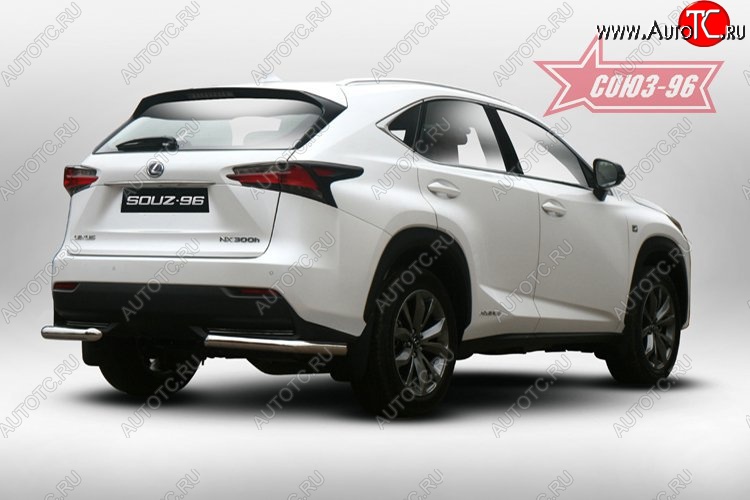 11 519 р. Защита заднего бампера из двух боковых уголков (d60) Souz-96 Lexus NX300h Z10 дорестайлинг (2014-2017)  с доставкой в г. Таганрог