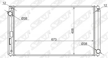 10 249 р. Радиатор двигателя SAT (пластинчатый, МКПП/АКПП)  Lexus NX200  Z10 - NX300h  Z10  с доставкой в г. Таганрог. Увеличить фотографию 1