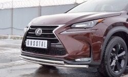 18 999 р. Защита переднего бампера (2 трубыØ42 мм, нержавейка) SLITKOFF  Lexus NX200  Z10 (2014-2017) дорестайлинг  с доставкой в г. Таганрог. Увеличить фотографию 4