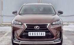 Защита переднего бампера (2 трубыØ42 мм, нержавейка) SLITKOFF Lexus (Лексус) NX200 (НХ)  Z10 (2014-2017) Z10 дорестайлинг