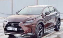 16 499 р. Защита переднего бампера (Ø42 мм, волна, нержавейка) SLITKOFF Lexus NX200 Z10 дорестайлинг (2014-2017)  с доставкой в г. Таганрог. Увеличить фотографию 2