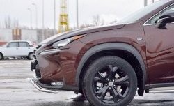 16 499 р. Защита переднего бампера (Ø42 мм, волна, нержавейка) SLITKOFF Lexus NX200 Z10 дорестайлинг (2014-2017)  с доставкой в г. Таганрог. Увеличить фотографию 3