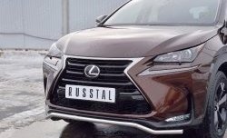 16 499 р. Защита переднего бампера (Ø42 мм, волна, нержавейка) SLITKOFF Lexus NX200 Z10 дорестайлинг (2014-2017)  с доставкой в г. Таганрог. Увеличить фотографию 4