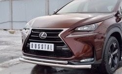 20 849 р. Защита переднего бампера (2 трубыØ63 и 42 мм, нержавейка) SLITKOFF Lexus NX200 Z10 дорестайлинг (2014-2017)  с доставкой в г. Таганрог. Увеличить фотографию 4