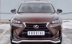 Защита переднего бампера (Ø63 мм волна, нержавейка) SLITKOFF Lexus (Лексус) NX200 (НХ)  Z10 (2014-2017) Z10 дорестайлинг