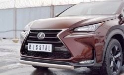 11 249 р. Защита переднего бампера (Ø75х42 мм, нержавейка) Russtal Lexus NX200 Z10 дорестайлинг (2014-2017)  с доставкой в г. Таганрог. Увеличить фотографию 4