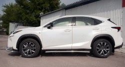 23 949 р. Защита порогов из круглой трубы диаметром 63 мм SLITKOFF  Lexus NX200  Z10 (2014-2017) дорестайлинг  с доставкой в г. Таганрог. Увеличить фотографию 2