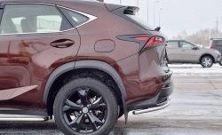 15 999 р. Защита заднего бампера (Ø42 мм уголки, нержавейка) SLITKOFF Lexus NX200 Z10 дорестайлинг (2014-2017)  с доставкой в г. Таганрог. Увеличить фотографию 4