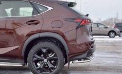 17 999 р. Защита заднего бампера (Ø63 мм, нержавейка) SLITKOFF Lexus NX200 Z10 дорестайлинг (2014-2017)  с доставкой в г. Таганрог. Увеличить фотографию 3