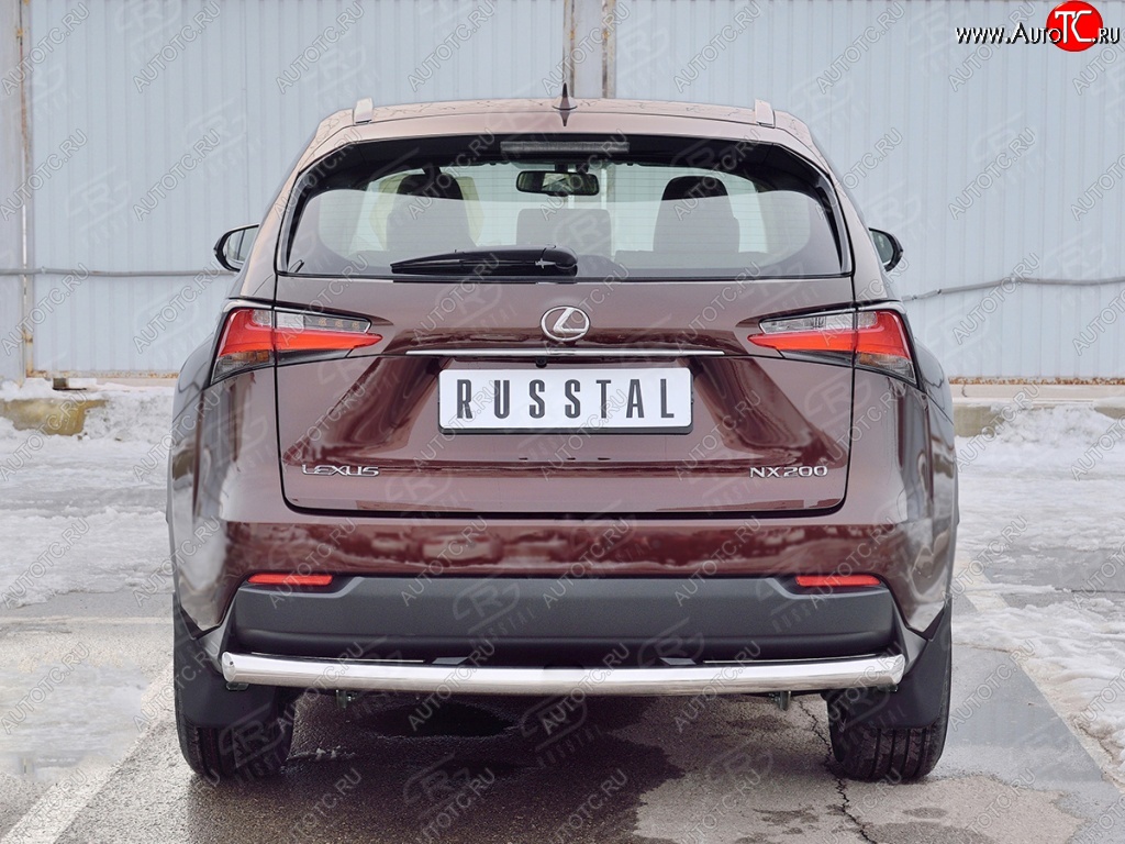 17 999 р. Защита заднего бампера (Ø63 мм, нержавейка) SLITKOFF Lexus NX200 Z10 дорестайлинг (2014-2017)  с доставкой в г. Таганрог