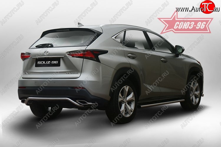 13 319 р. Узкая защита заднего бампера d42 Souz-96  Lexus NX200  Z10 (2014-2017) дорестайлинг  с доставкой в г. Таганрог