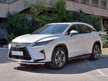 18 299 р. Защита переднего бампера (Ø42 мм, нержавейка, кроме F-Sport) SLITKOFF  Lexus RX350L  AL20 (2017-2022) дорестайлинг, рестайлинг  с доставкой в г. Таганрог. Увеличить фотографию 2